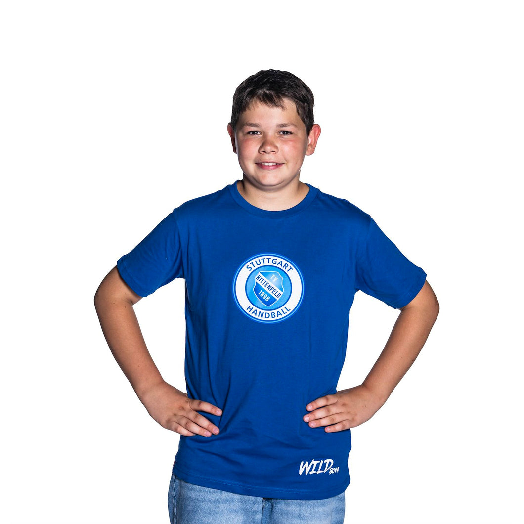TVB Kids T-Shirt hummel Wappen blau